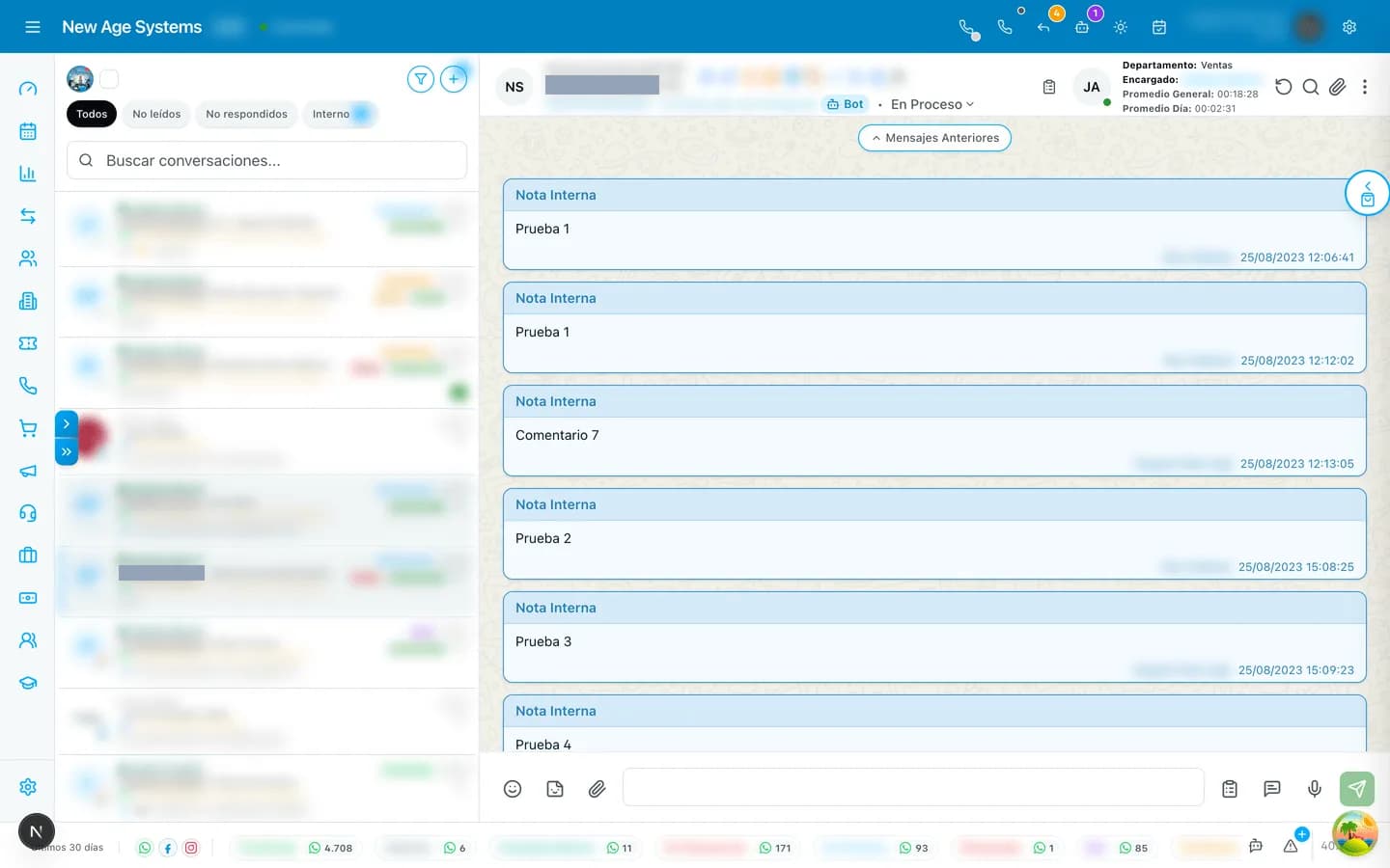 Gestión de conversaciones